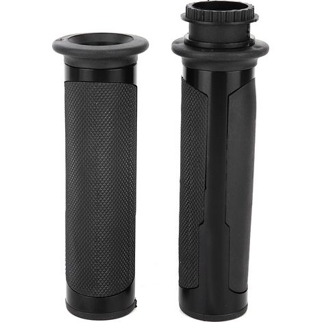 Motorrad-Lenkergriffe aus Aluminium und Gummi, schwarz (1/5)