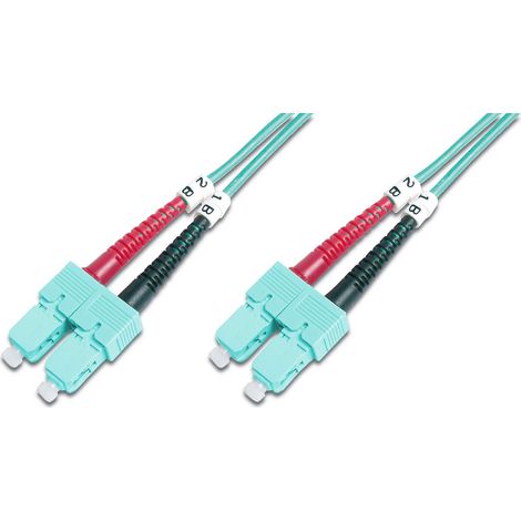 Câbles réseau et DAC DIGITUS FO patch cord duplex SC to SC MM OM3 50/125u 2 m Longueur : 2 m classe : OM3