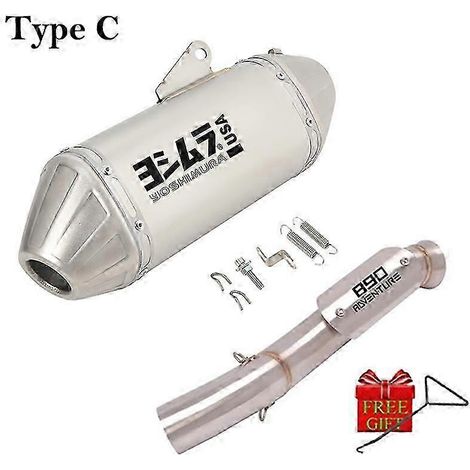 Silenciador De Escape Para Motocicleta, Tubo De Enlace Medio, Espace, Para Ktm 890 Adv Duke 890 Adventure R Rally 2019 - 2022 2023( Type C) (1/5)