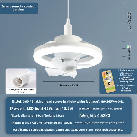Moderne, schlichte Deckenleuchte mit Schraubverschluss für Flur und Schlafzimmer, energiesparende runde Deckenleuchte (48 W, Aufhängekabel, Fernbedienung, Dimmfunktion, Farbauswahl)