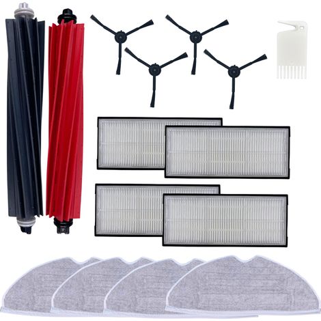 Pack accessoires pour Roborock S8/Roborock S8 Plus - Filtre/Serpillère/Brosse latérale/Rouleau extracteur Phonillico® (1/5)