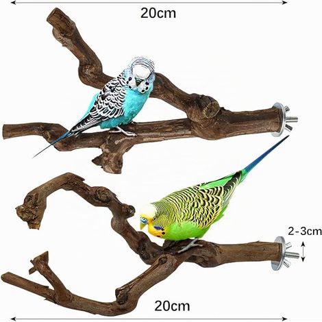 Perchoir pour Oiseau Perchoir Perroquet Perchoir en Bois de Raisin Oiseaux Perchoir Oiseaux Perches Perroquet Stand Perroquier Bois Jouet Formation Oiseau (1/4)