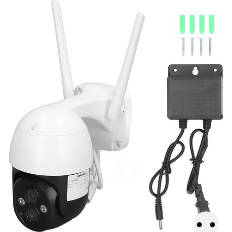Caméra WiFi 1080P HD, détection de mouvement, vision nocturne, pour maison et bureau, prise EU 100-240V (1/5)