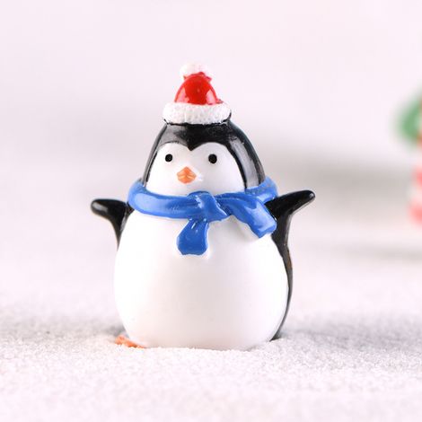 Mini-ensemble de Noël Mini statue de pingouin en résine (1/3)