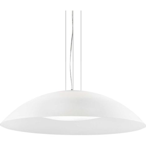 Ideal Lux Lena - Luminaire suspendu grand dôme à 3 ampoules, blanc, E27 (1/2)