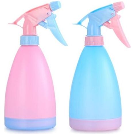 2 Pcs Vaporisateur Plante, Bouteilles Eau Plastique Vides, Bouteille Pulvérisation Sous Vide, pour Jardin, Fleurs Maison, Nettoyage Cuisine, Salon Coiffure (Bleu,Rose) (1/4)