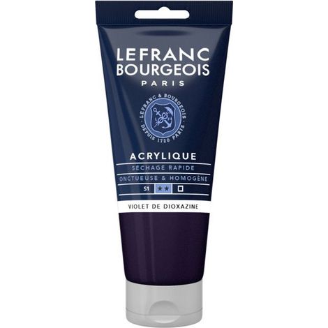 Peinture Acrylique en tube violet dioxazine 80ml Lefranc & Bourgeois (1/2)