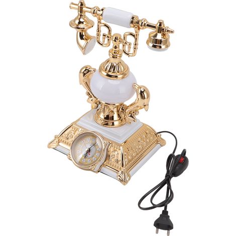 Lampe de table vintage avec fonction réveil et téléphone. Montage facile. Modèle décoratif pour la maison ou un café. Prise UE 220 V. 8178 1 (1/5)