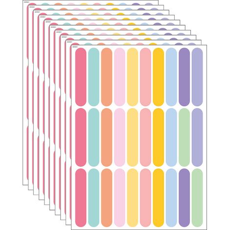 Autocollants Murales - Bandes Confettis Colorées - Adhésifs Décoratifs pour Murs Vitres Bois - PVC 22 x 30 cm - 10 Pièces (1/5)