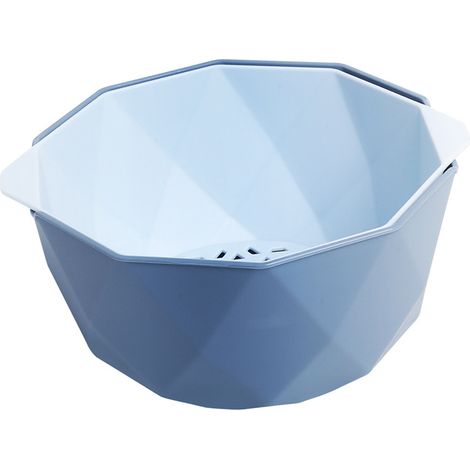 Panier de Drainage Double étage Style Géométrique Nordique, Strainer et Colander de Cuisine Grande Capacité pour Fruits et Légumes, Dimensions 21x19.5x9.5cm. (1/5)
