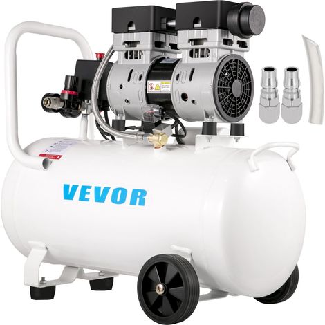 Compresseur d'air Silencieux Sans Huile 50L, Compresseur à Air Horizontal Ultra Silencieux Moteur en Cuivre, pour la Réparation à Domicile/le Gonflage des Pneus Nettoyage du Chauffage au Sol (1/5)