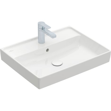 Villeroy & Boch Collaro - Meuble lavabo 60x47 cm, sans trop-plein, sans trou de robinetterie, blanc alpin 4A336301 (1/4)