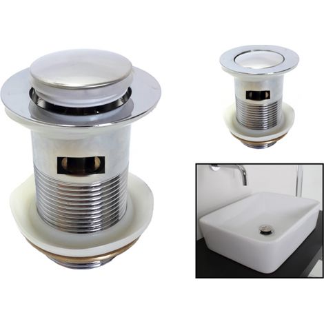 Piletta scarico click clack universale tappo lavabo lavello bidet 59600/86033