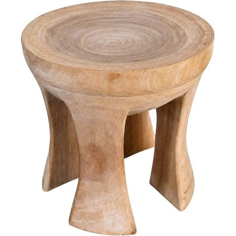Tabouret en bois de margousier Ezriel (1/5)