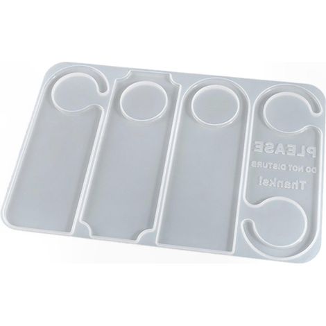 Plaque de porte en silicone moule chiffre cristal résine époxy, indicateur signe bienvenue étiquette suspension, moule de coulée pour numéro maison, DIY décoration porte (1/5)
