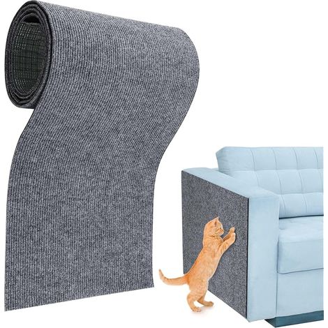 Planches à gratter autocollantes pour chat - 30 x 200 cm - Tapis amovible - Planches à gratter pour chat - Tapis à gratter pour chat - Pour protéger les tapis (1/5)