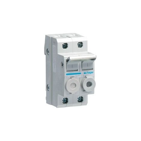 Porte-fusible combiné 1P+N 20A 380V L38 2M avec cartouche HAGER L95200 (1/2)