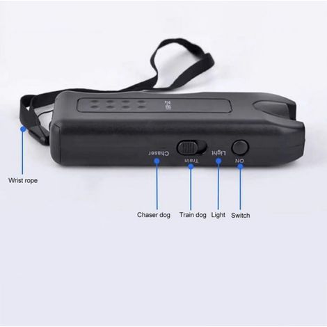 Appareil De Dressage Pour Chiens - 15-18 Khz - Lumière Led Intégrée - Portable Extérieur - 1 Pièce (1/5)