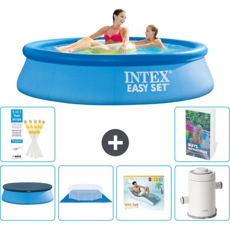 Easy Set Pool Rund - 244x61 cm - 7-teilig S148