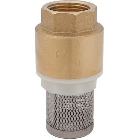 JS FUSSVENTIL, SYSTEM YORK, M.FEDER UND NIRO-SAUGKORB, 1/2", MESSING