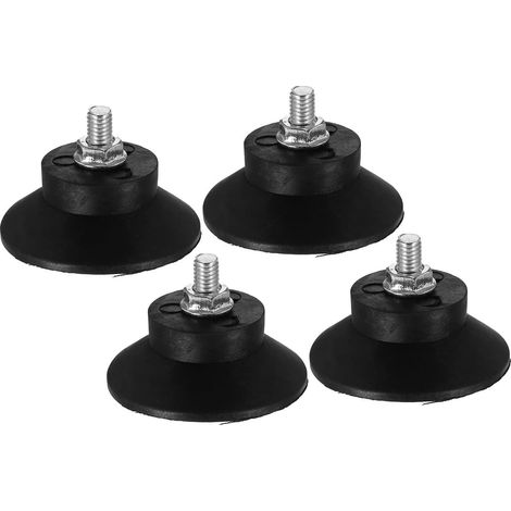 4 pieds en caoutchouc anti-vibrations avec patins de montage filetés (1/5)
