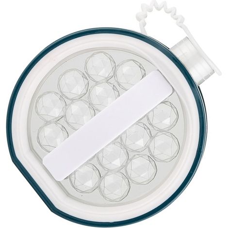 1-in-1 Kugeleisbereiter, Eiswürfelformen, Wasserkocher für Cocktails, Kaffee, Whisky, Champagner, Bier, Saft, Wasser (blau) (1/5)