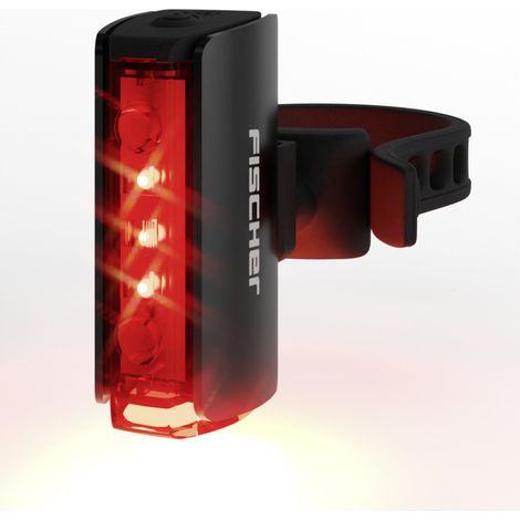 FISCHER FAHRRAD Fahrrad-Rücklicht PLUS TWIN STOP LED Schwarz (1/3)