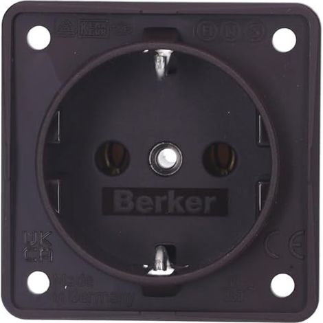 HAGER 941852501 INTERRUPTEUR D'ÉCLAIRAGE MARRON BERKER (1/3)