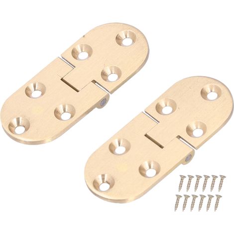 Lot de 2 charnières à rabat à ressort, pliables à 90°, multifonctions et positionnables, avec vis (1/4)