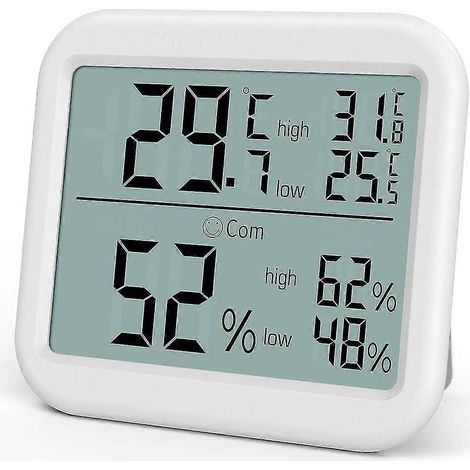 Thermomètre-hygromètre numérique, thermomètre LCD, appareil de mesure de la température et de l'humidité (1/5)