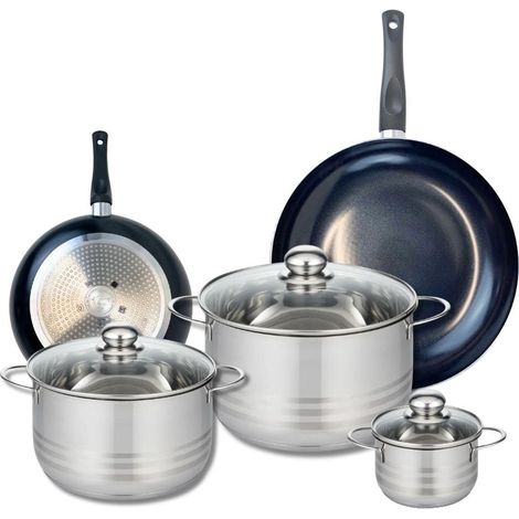 Ensemble de 2 Poêles de cuisson 20 et 28 cm et 3 faitouts 12, 20 et 24 cm Elo Prima Brillant (1/5)