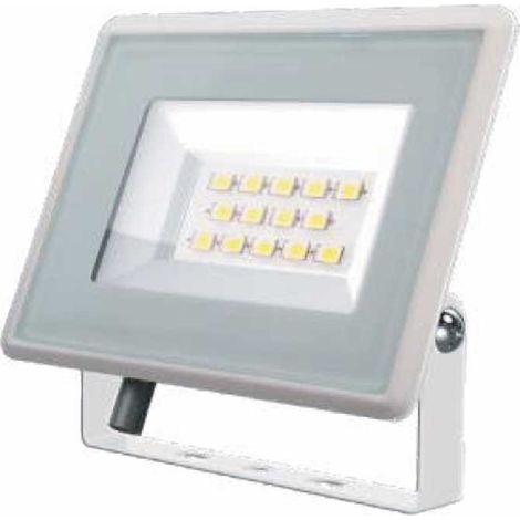 V-TAC VT-4934-W Faro led floodlight 30W SMD 85LM/W 110° bianco naturale 4000K slim alluminio bianco IP65 - SKU 6747