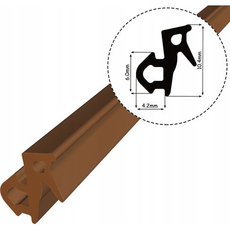 Junta para ventanas de PVC S-1126 VEKA MARR脫N 1m (1/5)