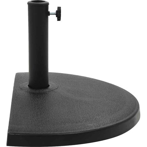 vidaXL Base de sombrilla de semicírculo de poliresina negra 15 kg (1/2)