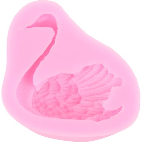 3D-Schwanen-Silikonform für Fondant, 5er-Set, leicht zu lösen, wiederverwendbar für Schokolade, Süßigkeiten, Seife (1/5)