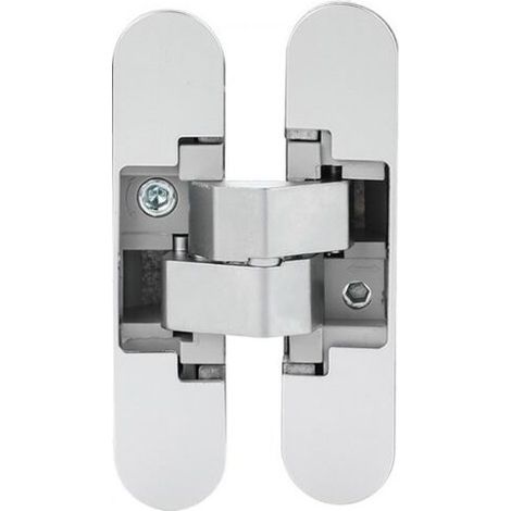 silver 180° invisible hinge - Three-dimensional adjustable - Perfectly hidden - Zinc alloy material (1/3)