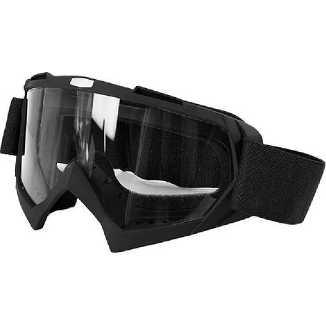Protection UV off Road Motorcycle Goggle - protection complète contre le vent et la poussière activités de plein air ride moto Goggle - lunettes pour hommes et femmes - lunettes de ski (cadre noir - l (1/4)
