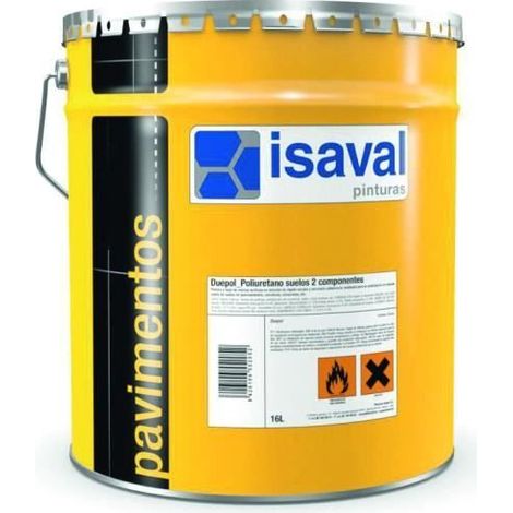 Peinture - ISAVAL - Duepol Polyuréthane - 4 litres - Résistante à l'usure - Adhérence béton