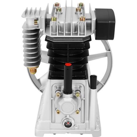 Tête de pompe compresseur d'air 3HP 250L/min – 8Bar – Compresseur à piston – Dissipation rapide de la chaleur –32x27x31 cm (1/5)
