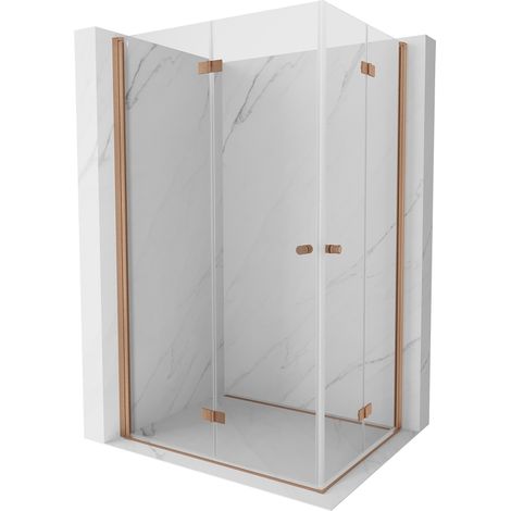 Mexen Mist-F Duo cabine de douche pliante 110 x 75 cm, transparent, cuivre brossé - 8A6-110L-075P-65-00 (1/5)