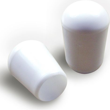 Embout enveloppant en plastique blanc pour tube rond 14mm – Protection contre chocs et humidité – Facile à installer sur mobilier – Ajile