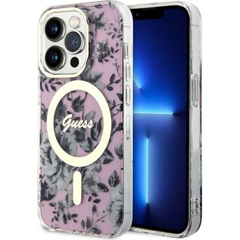 Guess GUHMP14XHCFWSP iPhone 14 Pro Max 6,7 Zoll pink/pink Hardcase Flower MagSafe (1/5)
