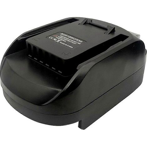 L'adaptateur convertisseur pour outils électriques BOS18WORX6 est compatible avec les batteries lithium-ion BAT618 de 18 V et peut être utilisé avec les outils électriques Worx 20 V à 6 broches. (1/5)