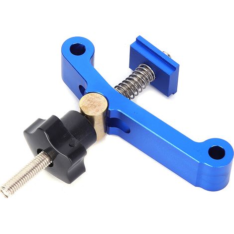 Lot de 5 pièces T-Tracks pour menuiserie, accessoire de fixation en métal, serrage de câble et clips d'arrêt, rainure en T robuste pour établi et guide de travail. (1/5)