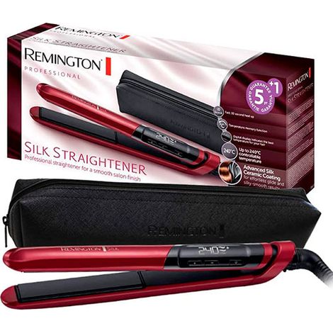 Remington Silk S9600 Plancha de Pelo Roja Cabello Sedoso (1/5)