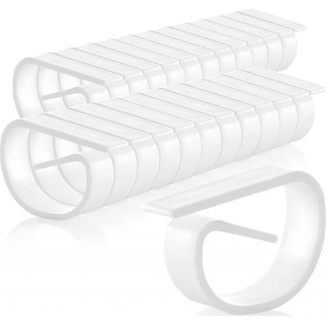 24 Supports Nappe Plastique Incassables Blancs (1/4)