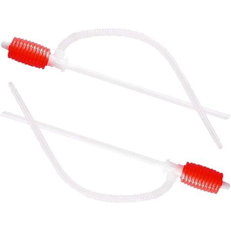 Pompe Siphon Manuelle pour Transfert de Carburant et Huile, Tuyau Réutilisable en Plastique, Design Manuel Polyvalent, 2 Pièces pour Voiture et Baril (1/4)