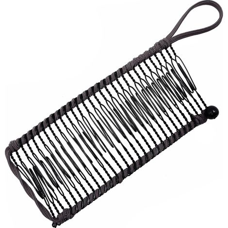 Pinza para el cabello tipo banana extensible, peine doble, accesorio para cabello grueso y elástico, 30 dientes, pinza para el cabello gris para mujer