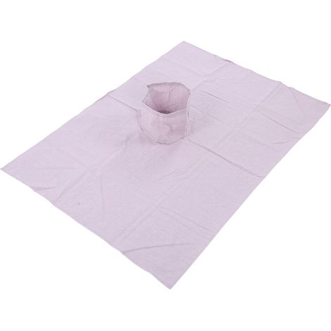 Drap de table de massage en coton pour salon de beauté, avec ouverture pour le visage (70 x 100 cm), violet et gris. (1/5)