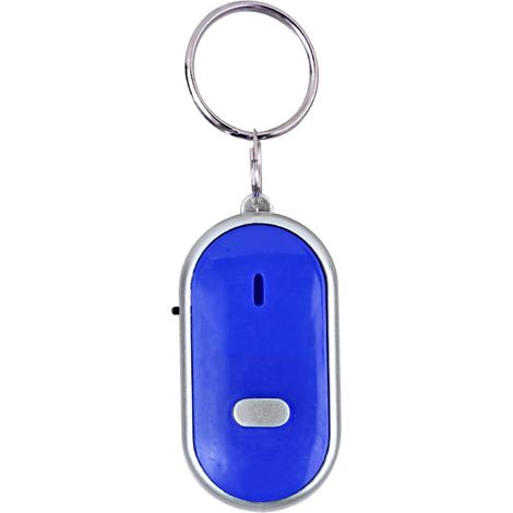 Sifflet localisateur de clés anti-perte Bluetooth bleu chercheur d'objets porte-clés traceur vocal (1/5)